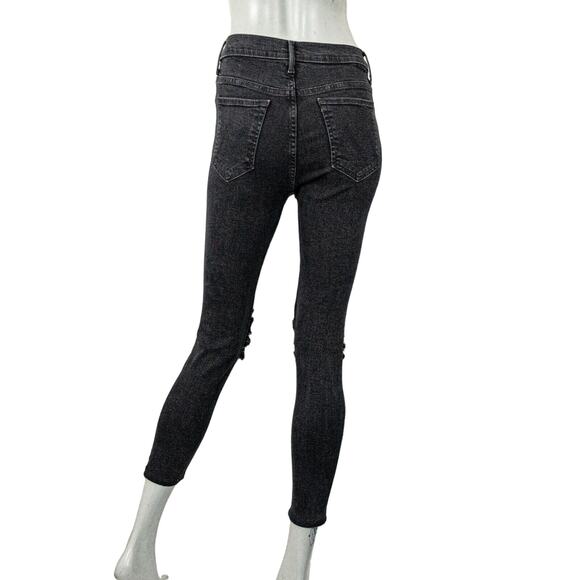 MOTHER denim Super Stunner Jeans Ankle Fray in Baa Baa Black Sheep sz 27 - Picture 4 of 13